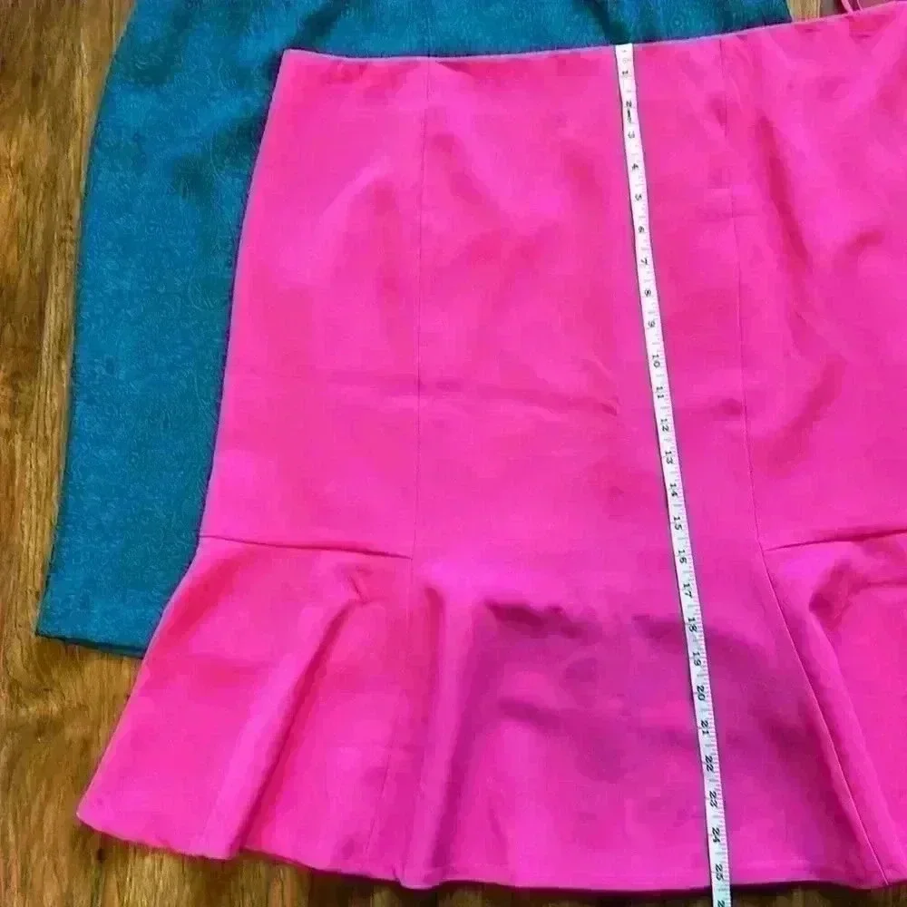 LOT: Women’s Plus- Knee-length Size 18 Skirts Pink Teal Curvy Feminine - Picture 7 of 12